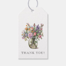 Rustikale Aquarellblüte 70. Geburtstag Gefallen Geschenkanhänger