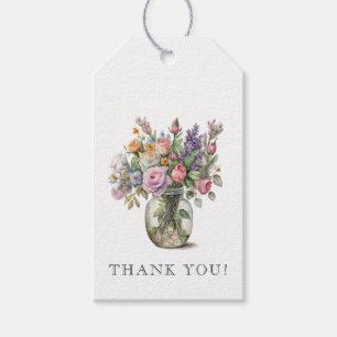 Rustikale Aquarellblüte 70. Geburtstag Gefallen Geschenkanhänger