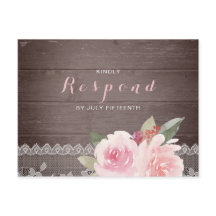 Rustikale Aquarellblütenhochzeit Vintage Spitzen R