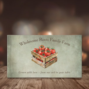 Rustikale Aquarellfarm, lokale Produkte Visitenkarte