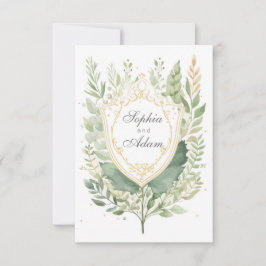Rustikale Aquarellkarte Save the Date Karte