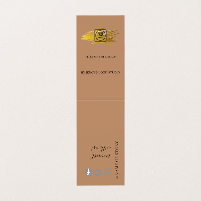 Rustikale Armband-Schmuck-Logo-Auslage Visitenkarten (Außenseite Aufgefaltet)