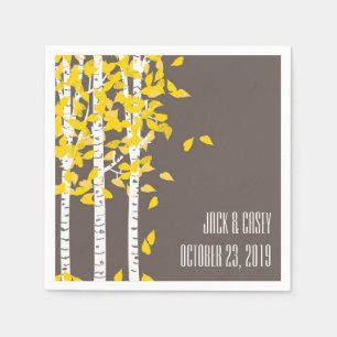 Rustikale Aspen Birch Trees Wedding Napkins Serviette