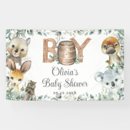 Rustikale australische Babydusche Banner