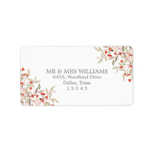 Rustikale australische Blume Formale Rücksendeadre Adressaufkleber