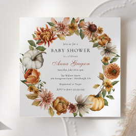 Rustikale Autumn Pumpkin Baby Dusche Einladung