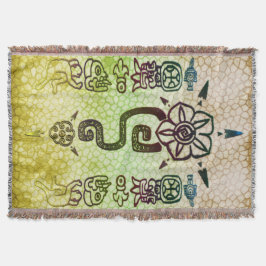 Rustikale AZTEC Tribal Folk Art Decke