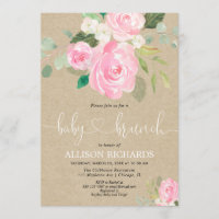 Rustikale Babybrunch-Girl-Dusche Rosa Blüte