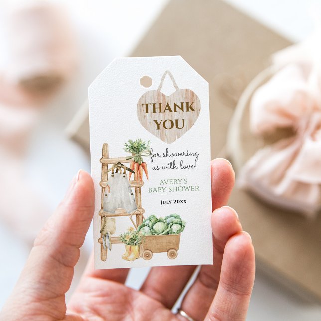 Rustikale Babydusche dank Bauernhof Geschenkanhänger (Von Creator hochgeladen)