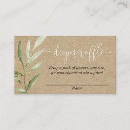 Rustikale Babydusche - Gewinnkarten Begleitkarte