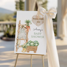 Rustikale Babydusche im Bauernhof Willkommen