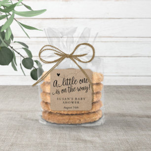 Rustikale Babydusche, Kraft, Neutral Danke, Tag Quadratischer Aufkleber