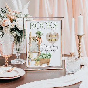 Rustikale Babyduschgetränke auf dem Bauernhof Poster