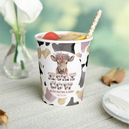 Rustikale Babyduschpapier für die Kuh Pappbecher