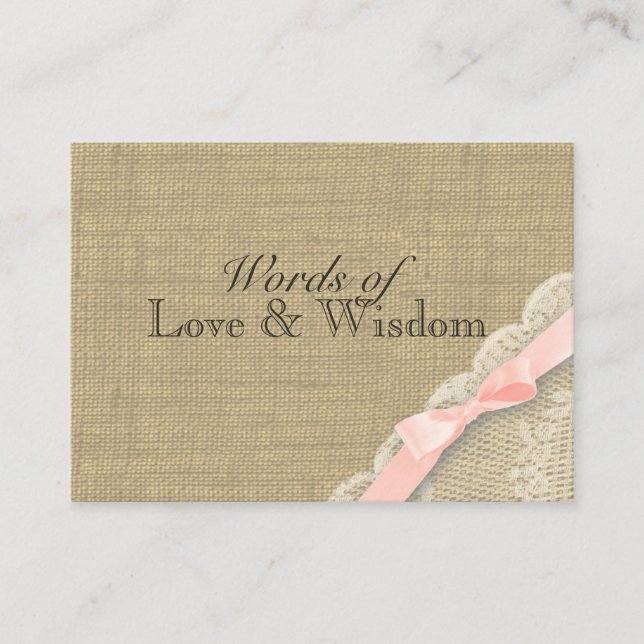 Rustikale Babyduschratenkarten Hinweiskarte (Vorderseite)