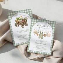 Rustikale Babyparty auf dem Bauernmarkt mit lokale