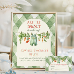 Rustikale Babyparty fürs kleine Grünzeug Wie groß  Poster