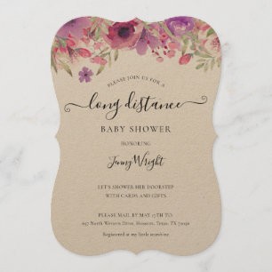 Rustikale Babyparty per Post Ländliche Blumensträu Einladung