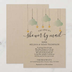 Rustikale Babyparty per Post - Long-Distance-Streu Einladung