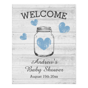 Rustikale Babyparty-Willkommensposter-Tafel Poster