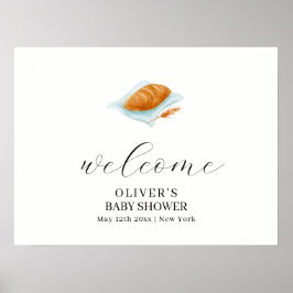 Rustikale Backbun in der Oven Baby Dusche Empfang Poster