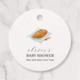 Rustikale Backbun in der Oven-Baby-Dusche Geschenkanhänger