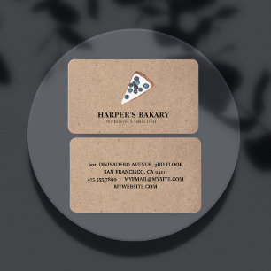 Rustikale Bäckerei Business Card Kraft Visitenkarte