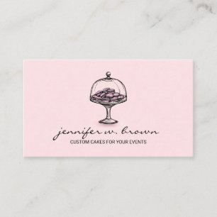 Rustikale Bäckerei Französisches Macaroon-Café Visitenkarte