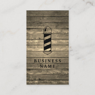 Rustikale Barber Shop Holz Business Card Visitenkarte