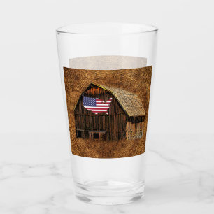 Rustikale Barfahne Glas