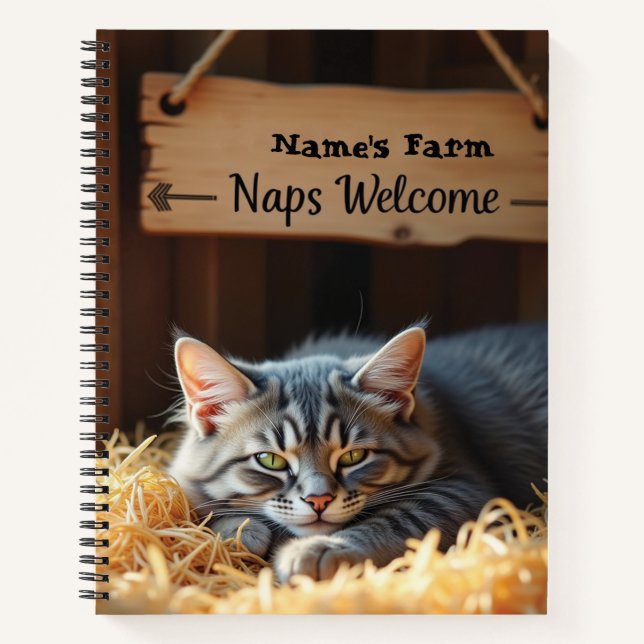 Rustikale Barkatze Bauernhof-Notebook Notizbuch (Vorderseite)