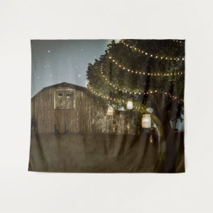 Rustikale Barnenstarry Abend Night Wedding Hinterg Wandteppich