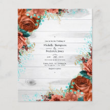 Rustikale Barnkoralle und Aquamarine Blumenhochzei