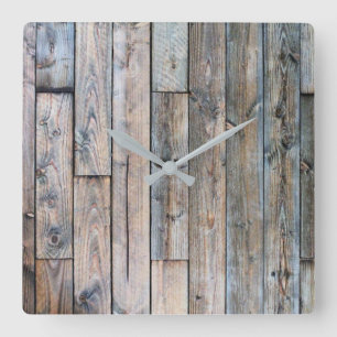 Rustikale Barnwood-Wall-Uhr Quadratische Wanduhr