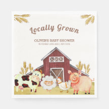 Rustikale Barnyard Farm Animals Baby Dusche