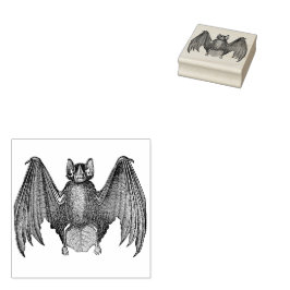 Rustikale Bat Vintage Gummi-Briefmarke Gummistempel