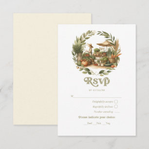 Rustikale Bauern in der Gegend Markt Kinderdusche RSVP Karte