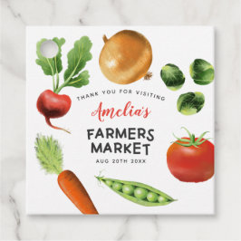 Rustikale Bauern Marktwirtschaft Gemüse Geburtstag Geschenkanhänger