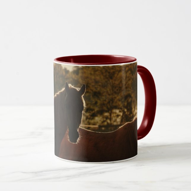 Rustikale Bauernhaus-Pferdetasse Tasse (VorderseiteRechts)