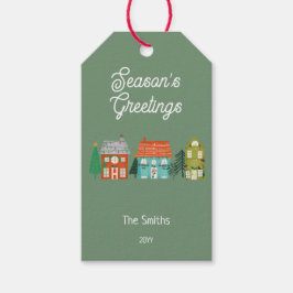 Rustikale Bauernhäuser Weihnachtshäuser Geschenkanhänger