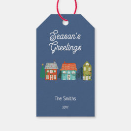 Rustikale Bauernhäuser Weihnachtshäuser Geschenkanhänger