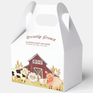 Rustikale Bauernhof-Tiere Baby Shower Geschenkschachtel