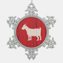 Rustikale Bauernhof-Ziegen-rote