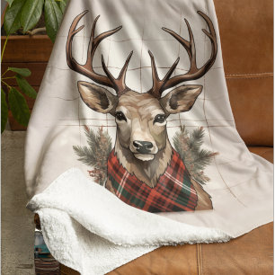 Rustikale Bauernhöfe Schätze mit Kariertem Hirsch Sherpadecke