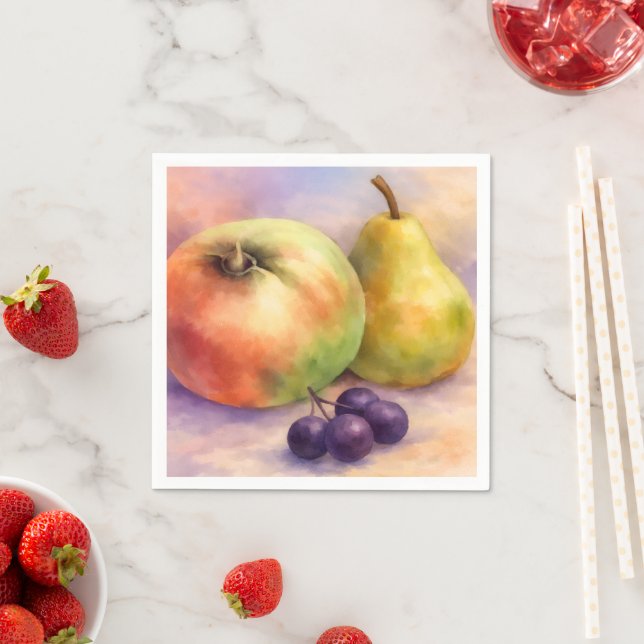 Rustikale Bauernmarktfrucht-Cocktailservietten Serviette (Beispiel)