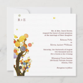 Rustikale Bäume Moderne Hochzeit auf dem Land Einladung