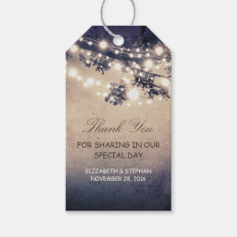 Rustikale Baumzweige Hochzeiten Geschenkanhänger