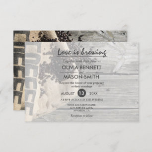 Rustikale Bean-Liebe ist Braukarte Einladung