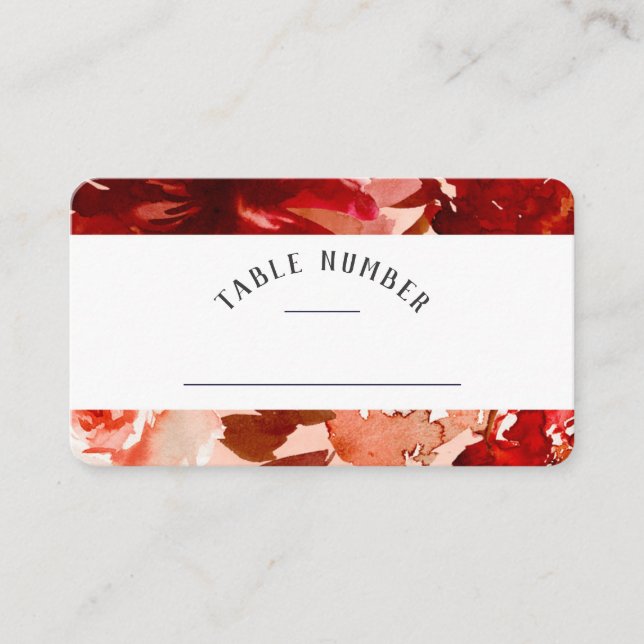 Rustikale Beauty Blume Gerahmte Sitzgelegenheit Ti Platzkarte (Vorderseite)