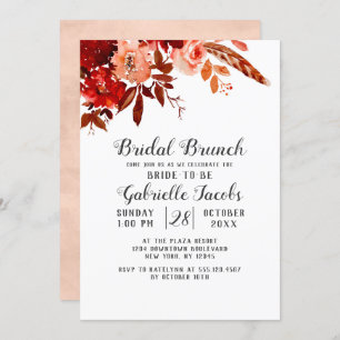 Rustikale Beauty Floral Boho Chic Bridal Brunch Einladung